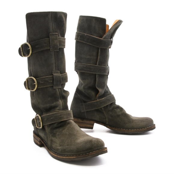 Fiorentini + Baker Eternity Taupe Oiled Suede Lace Up Distressed‎ Ankle Boots 9 Was very tempted to hang onto these artisan made Italian  main image 3